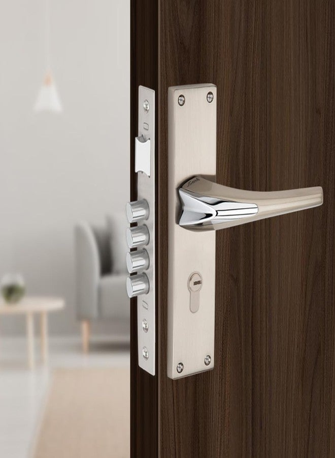 لينك قفل نقر Link Duke | للأبواب الرئيسية والداخلية في المنزل/المكتب/الفندق | طقم مقبض متين بطول 10 بوصات مع إمكانية فتح المفتاح من جانب واحد، 3 مفاتيح | تشطيب من الفولاذ المقاوم للصدأ | ضمان لمدة سنتين - Image 1